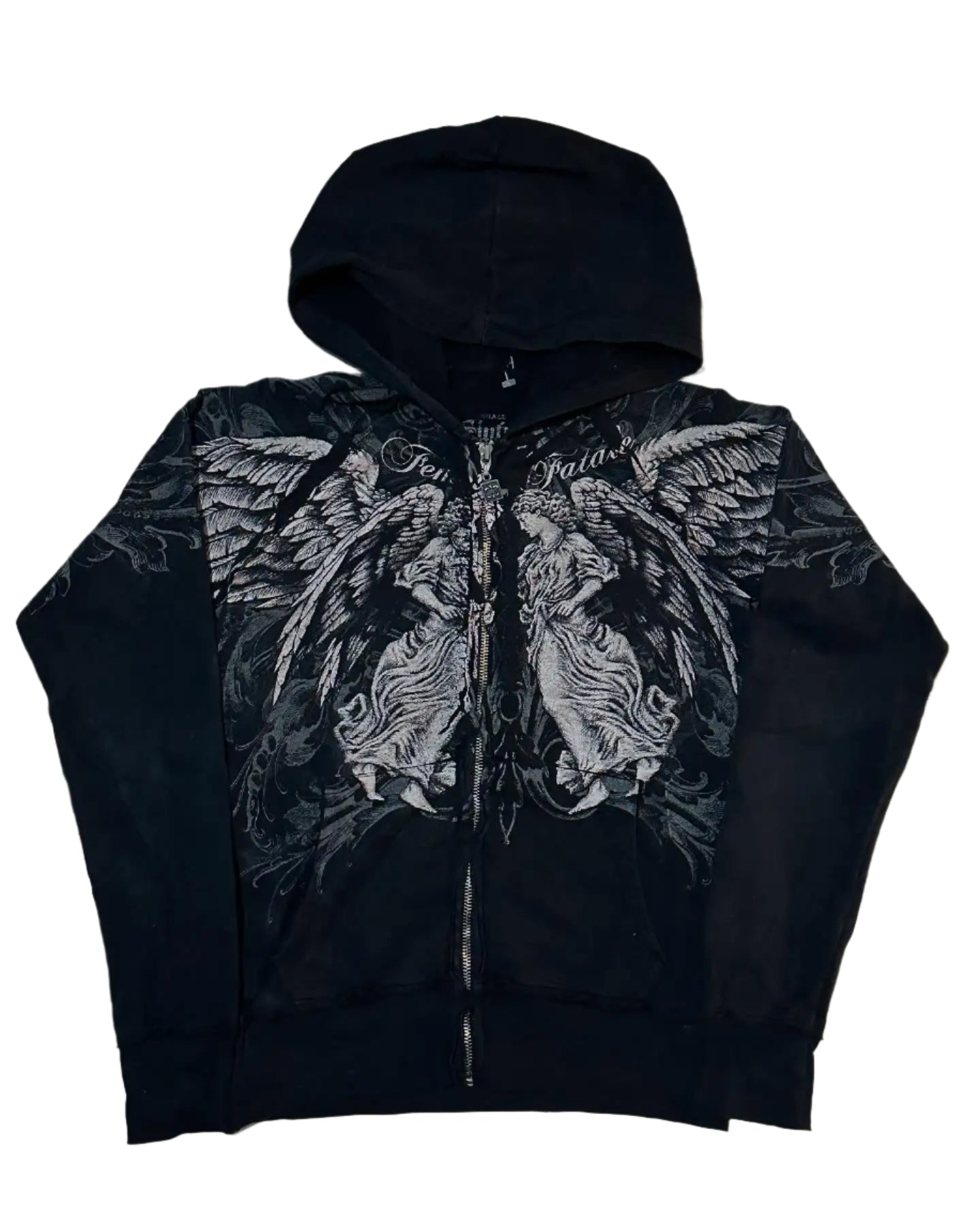 BLACK ZIP UP