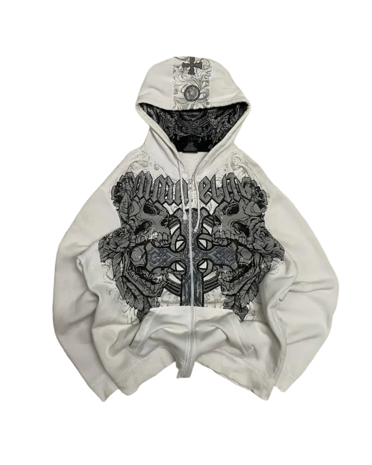 WHITE MMA ELITE ZIP UP