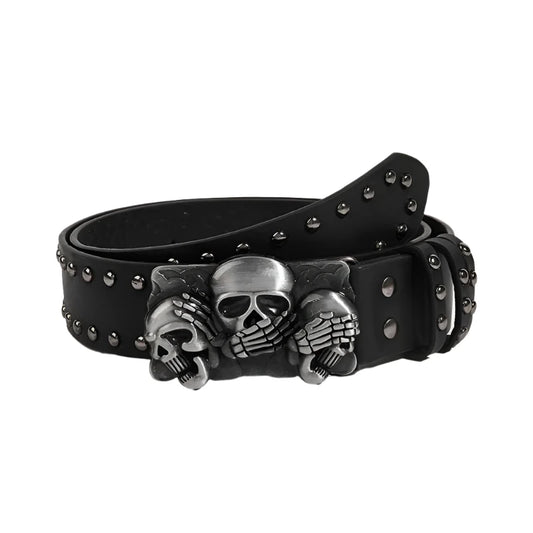 SKELETON HEADS BELT