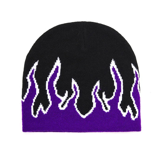 PURPLE FIRE BEANIE