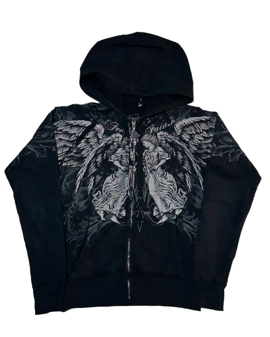 BLACK ZIP UP