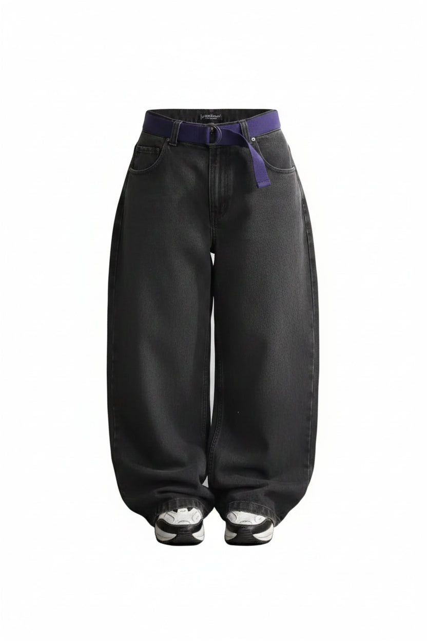 PURPLE TITLED JEANS