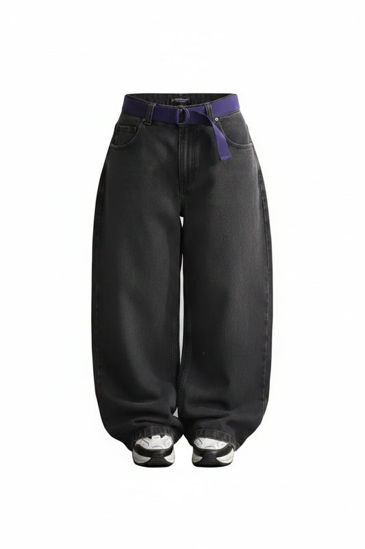 PURPLE TITLED JEANS