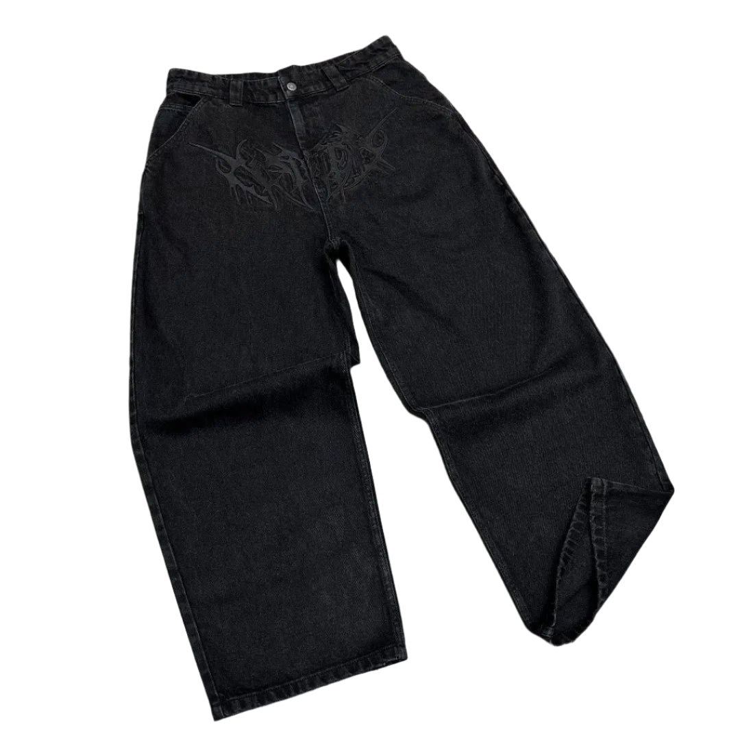 BLACK PATTERN JEANS
