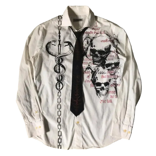 SKULL COLLARED TEE