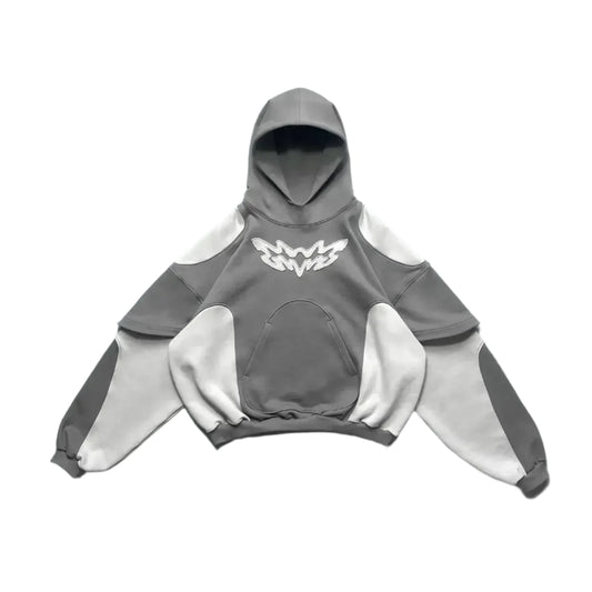 GREY GRAPHIC HOODIE