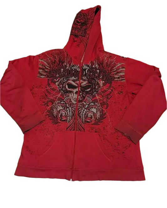 RED MMA ELITE ZIP UP