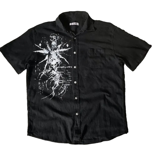 BLACK COLLARED TEE