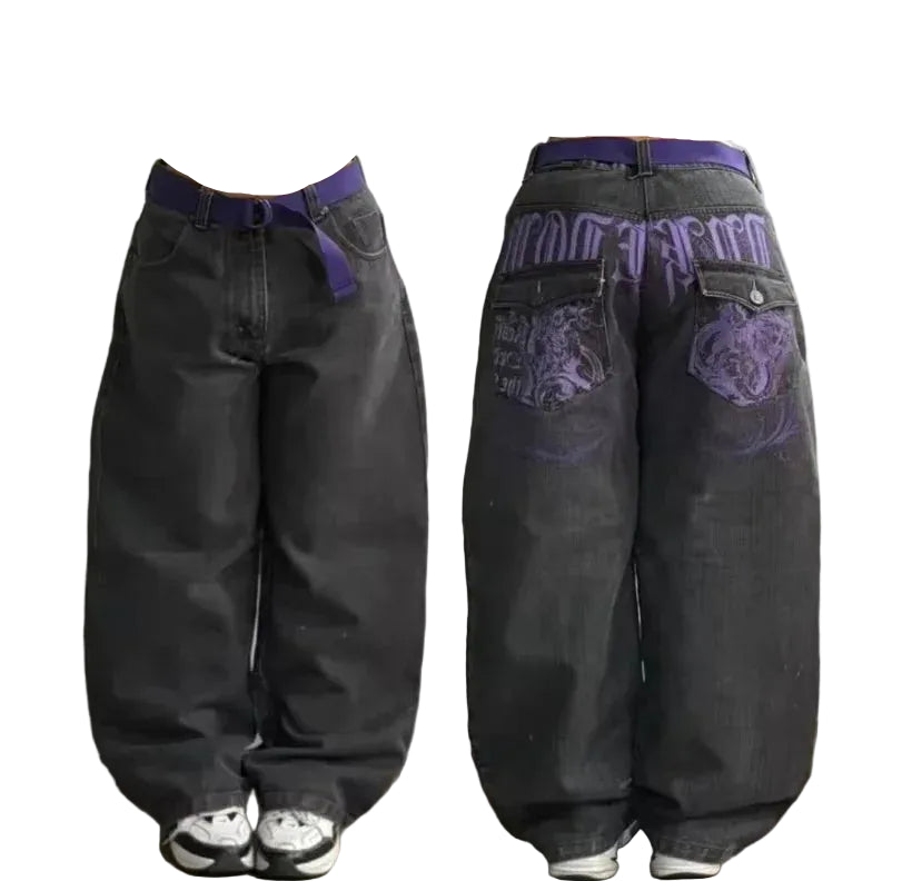 PURPLE TITLED JEANS